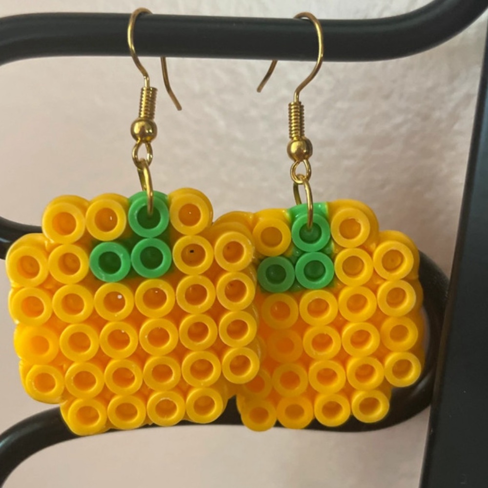 Oranges Perler Beads Earrings 🍊